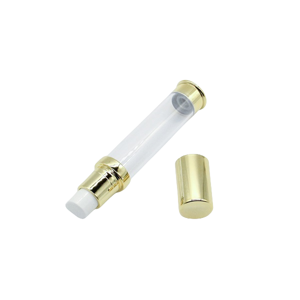 Travel Cosmetic Package 15ml 20ml 30ml Gold Airless Bottle with gold pump cap for lotion 