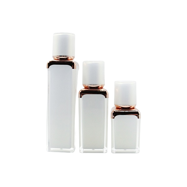 High Quality Vacuum Lotion Bottle Cosmetic Packaging with Cap and Pump 15ml 30ml 50ml Square Shape