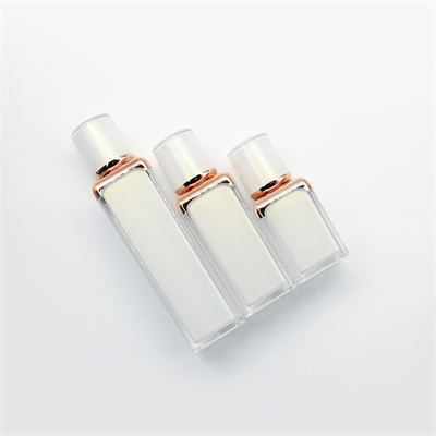 High Quality Vacuum Lotion Bottle Cosmetic Packaging with Cap and Pump 15ml 30ml 50ml Square Shape