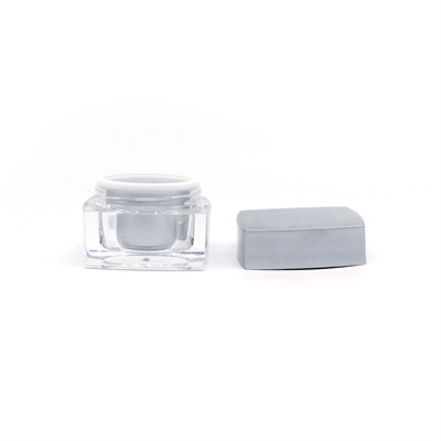 Wholesale Square Acrylic Cosmetic Container Transparent Cream Jar 