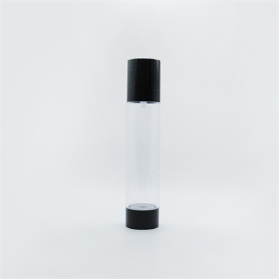 Empty 15/30/ 50ml Black Clear Airless Lotion Pump Bottles Refillable Cosmetic Containers 