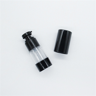 Empty 15/30/ 50ml Black Clear Airless Lotion Pump Bottles Refillable Cosmetic Containers 