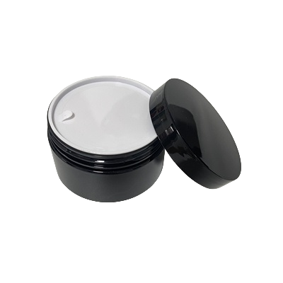 8.5oz PET Black Cosmetic Jar Cream Mask Jar with Lids