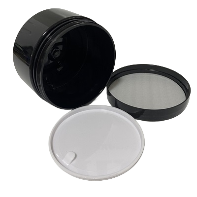 8.5oz PET Black Cosmetic Jar Cream Mask Jar with Lids