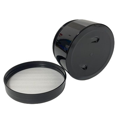 8.5oz PET Black Cosmetic Jar Cream Mask Jar with Lids