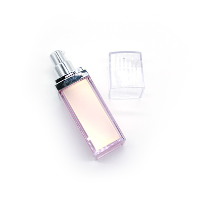 50ml Square Pink Luxury Lotion Pump Bottle Plastic Serum Bottle 