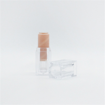 3.5g Square Transparent Frosted Lipstick Balm Tube Empty Lip Gloss Container