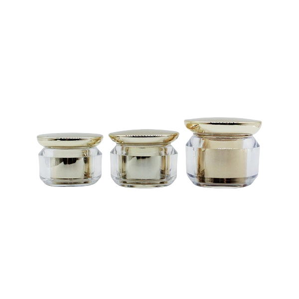 Luxury Cosmetic Containers 30g Gold Double Wall Acrylic Cream Jar