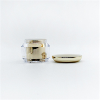 Luxury Cosmetic Containers 30g Gold Double Wall Acrylic Cream Jar