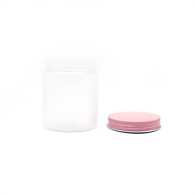 Wide Mouth Plastic Jars With Lids Empty Matte Clear PET Plastic Container 