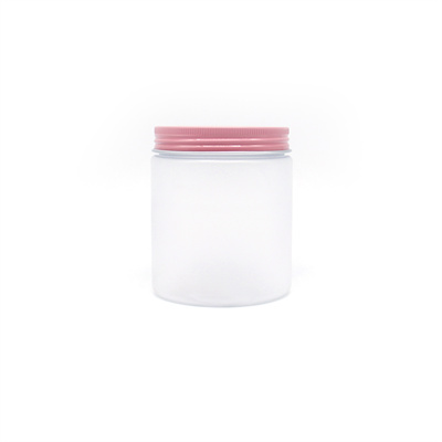 Wide Mouth Plastic Jars With Lids Empty Matte Clear PET Plastic Container 