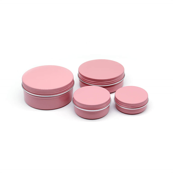 Wholesale Aluminum Tin Metal Round Jar with Screw Lids