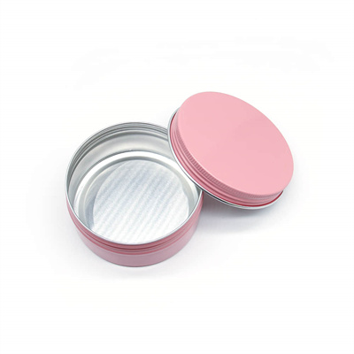 Wholesale Aluminum Tin Metal Round Jar with Screw Lids