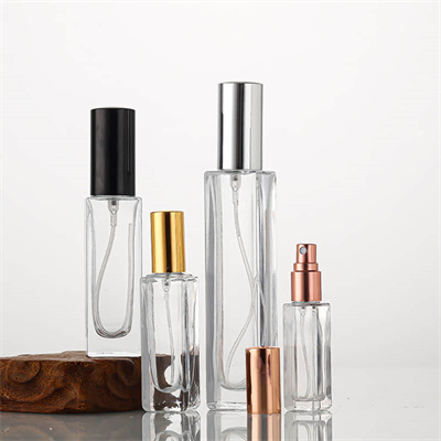 Luxury Clear Square Perfume Bottle 30ml 50ml 100ml Empty Glass Perfume Bottles