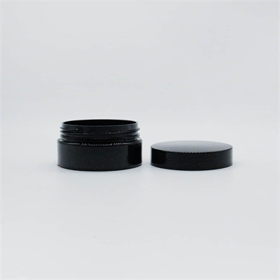 Plastic Cosmetic Jars Screw Top Variety Sizes Black cosmetic jars with Lids