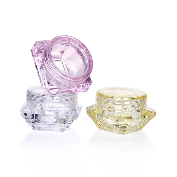 Cosmetic Jar Mini 3g 5g Colorful Empty Diamond Square Makeup Jar with Lids 