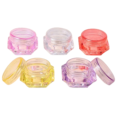 Cosmetic Jar Mini 3g 5g Colorful Empty Diamond Square Makeup Jar with Lids 