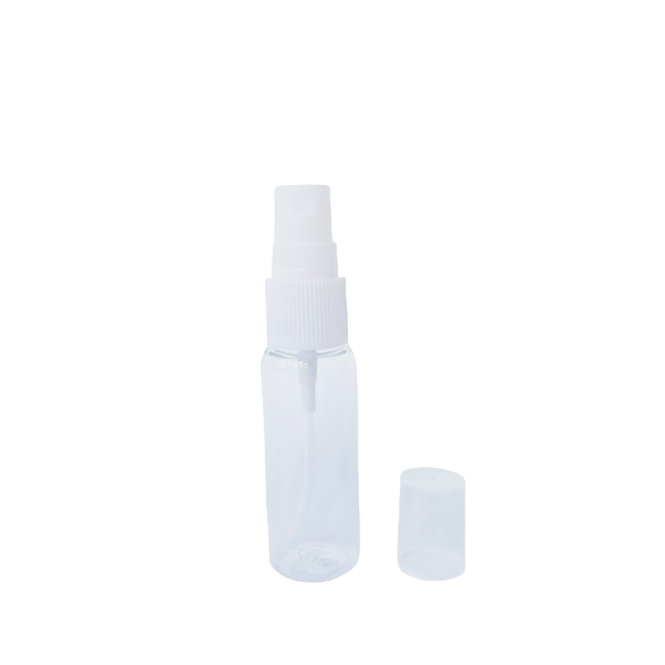 Empty fine mist PET 20ml small spray bottle for cosmetic packaging