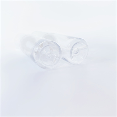 20ml PET Plastic Clear Cylindrical Bottles with White Serum Pump 