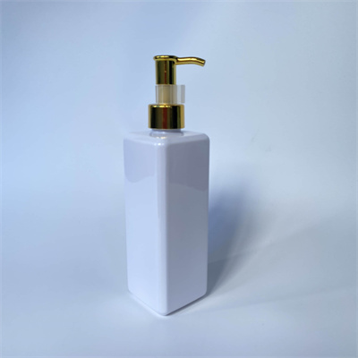 Custom Plastic 300ml Shampoo Bottles Square Body Lotion and Conditioner Bottle with pump