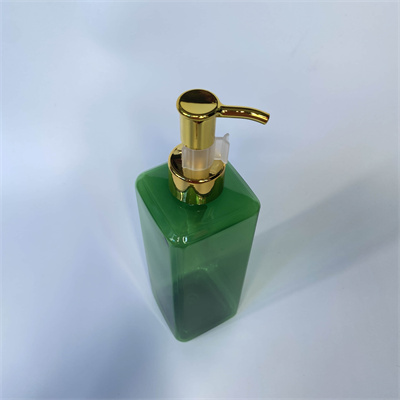 300ml Green Bottle Shampoo Square Plastic Dispenser Liquid Soap Packaging