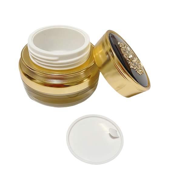 30g Double Wall Luxury Cosmetic Jars With Screw Top Gold Lid 