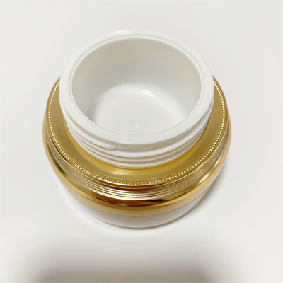 30g Double Wall Luxury Cosmetic Jars With Screw Top Gold Lid 