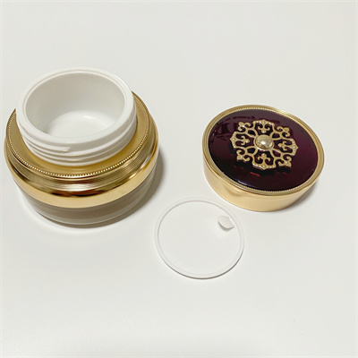 30g Double Wall Luxury Cosmetic Jars With Screw Top Gold Lid 