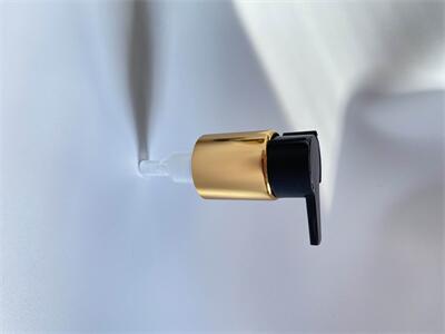 Gold aluminum plastic soap dispenser pump 24/410 for cosmetic bottle