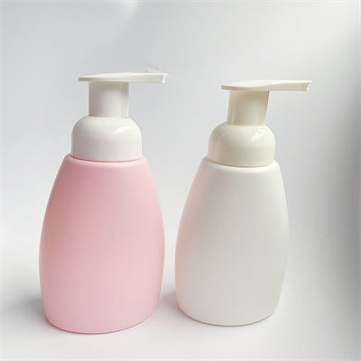 Refillable PE Foam Bottle 250ml 300ml Oval Foaming Spray Packaging