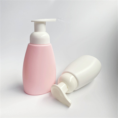 Refillable PE Foam Bottle 250ml 300ml Oval Foaming Spray Packaging